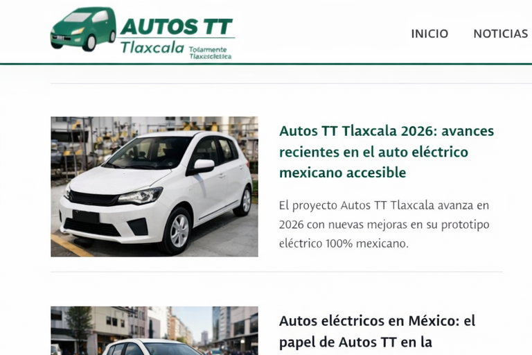 Autos TT Tlaxcala 2026: avances recientes en el auto eléctrico mexicano accesible